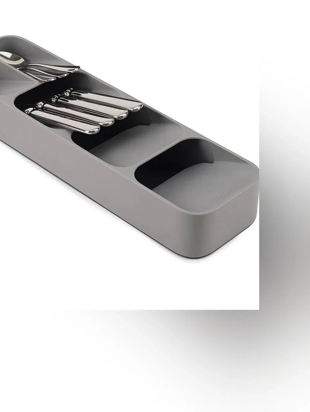 Joseph Drawer Store Compact Utensil Organizer Cutlery Kitchen Silverware Gray